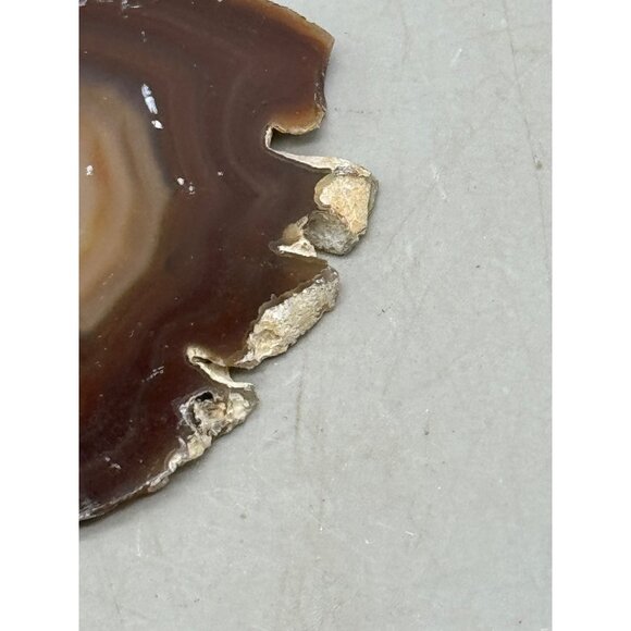 Polished Banded Agate Slice With Natural Edges & Earthy Tones READ - Picture 2 of 10